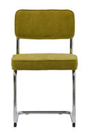 Rupert Spisebordsstol, Grøn Fløjl, 50x53x84 cm, Sæt af 4