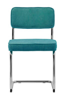 Rupert Spisebordsstol Blå Fløjl | 50x53x84 cm | Sæt af 4