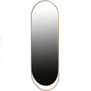 SANOU MIRROR OVAL XL ANTIQUE BRASS