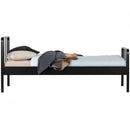 MEES BED METAL BLACK 90x200 CM