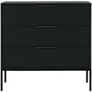 ADAM CABINET WITH DRAWERS PINE BLACK [fsc]