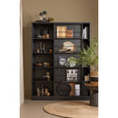 SWING SLIDING DOOR CABINET PINE MATT BLACK[fsc]