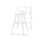 SENN BARSTOOL VELVET BLACK