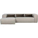 BEAN CORNER SOFA INCL. CUSHIONS LIGHT GREY MELANGE