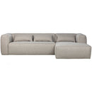 BEAN CORNER SOFA RIGHT INCL. CUSHIONS LIGHT GREY MELANGE