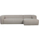 BEAN CORNER SOFA RIGHT INCL. CUSHIONS LIGHT GREY MELANGE