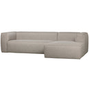 BEAN CORNER SOFA RIGHT INCL. CUSHIONS LIGHT GREY MELANGE