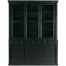 LAGOS LARGE SHOWCABINET PINE DEEP BLACK [fsc]