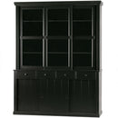 LAGOS LARGE SHOWCABINET PINE DEEP BLACK [fsc]