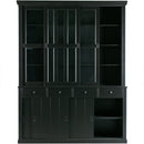 LAGOS LARGE SHOWCABINET PINE DEEP BLACK [fsc]