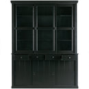 LAGOS LARGE SHOWCABINET PINE DEEP BLACK [fsc]