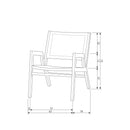 PEM GARDEN ARMCHAIR WITH ARMREST ALUMINIUM BLACK