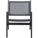 PEM GARDEN ARMCHAIR WITH ARMREST ALUMINIUM BLACK