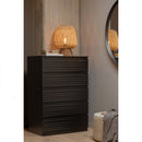 DOUTZEN ROUND MIRROR METAL BLACK O115CM