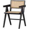 GUNN DINING CHAIR RATTAN/WOOD BLACK