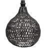 MACY TABLE LAMP BASE RATTAN LOOK BLACK
