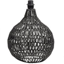 MACY TABLE LAMP BASE RATTAN LOOK BLACK