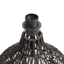 MACY TABLE LAMP BASE RATTAN LOOK BLACK