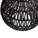 MACY TABLE LAMP BASE RATTAN LOOK BLACK