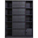 SWING SLIDING DOOR CABINET PINE MATT BLACK[fsc]