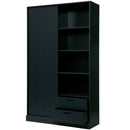 MOVE SLIDING DOOR CABINET PINE MATT BLACK [fsc]