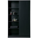 MOVE SLIDING DOOR CABINET PINE MATT BLACK [fsc]