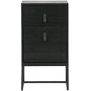 ZOLA NIGHTSTAND WITH DRAWER AND DOOR BLACK [fsc]