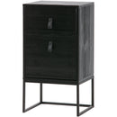 ZOLA NIGHTSTAND WITH DRAWER AND DOOR BLACK [fsc]