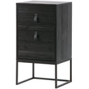ZOLA NIGHTSTAND WITH DRAWER AND DOOR BLACK [fsc]