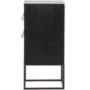 ZOLA NIGHTSTAND WITH DRAWER AND DOOR BLACK [fsc]