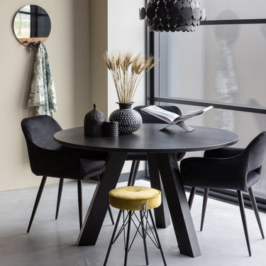 JELLE CHAIR VELVET BLACK - SET OF 2