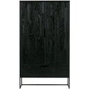 SILAS 2-DOORS CABINET ASH BRUSHED BLACKNIGHT [fsc]