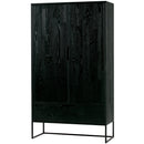 SILAS 2-DOORS CABINET ASH BRUSHED BLACKNIGHT [fsc]