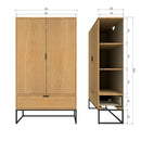 SILAS 2-DOORS CABINET OAK DECOR [fsc]