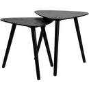 NILA SIDETABLES WOOD BLACK - SET OF 2