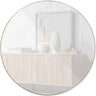 DOUTZEN ROUND MIRROR METAL GOLD O115CM