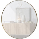 DOUTZEN ROUND MIRROR METAL GOLD O115CM