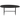 VAJEN COFFEE TABLE WITH MARBLE LOOK TABLETOP BLACK 80x60C
