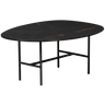 VAJEN COFFEE TABLE WITH MARBLE LOOK TABLETOP BLACK 80x60C