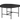 VAJEN COFFEE TABLE WITH MARBLE LOOK TABLETOP BLACK 70x70CM