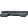 POLLY SOFA U-SHAPE LEFT BLUE/GREEN