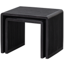 WILLA SIDE TABLES RECYCLED TEAK BLACK - SET OF 2