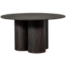 OONA DINING TABLE ROUND WITH 3-LEG MDF DARK BROWN O140CM