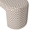 JACOB UPHOLSTERED BENCH CHECKERED PATTERN SAND