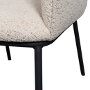 LEON DINING CHAIR BOUCLE NATURAL MELANGE