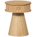 KARRI NIGHTSTAND ROUND MDF/PINE NATURAL