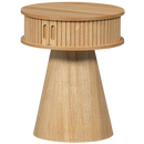 KARRI NIGHTSTAND ROUND MDF/PINE NATURAL