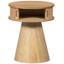 KARRI NIGHTSTAND ROUND MDF/PINE NATURAL