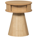 KARRI NIGHTSTAND ROUND MDF/PINE NATURAL