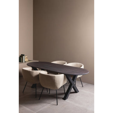 LEON DINING CHAIR BOUCLE NATURAL MELANGE